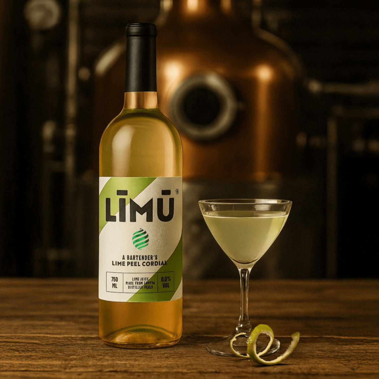 LĪMŪ Lime Peel Cordial